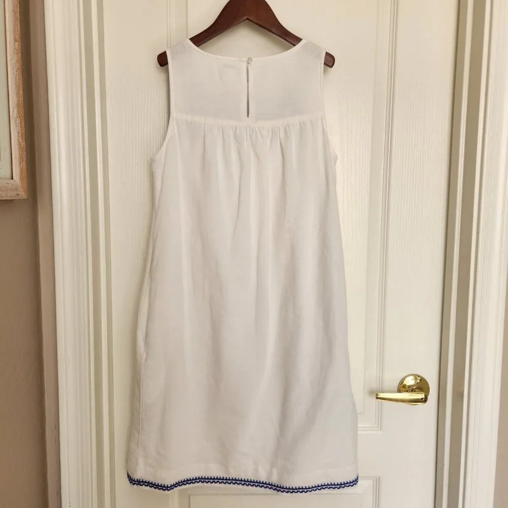 NWOT J. Crew Factory Embroidered Linen/Cotton Dress XXS - Picture 3 of 7